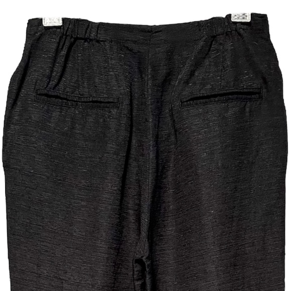 French Laundry Silk Linen Blend Crop High Rise Pants - Picture 3 of 6